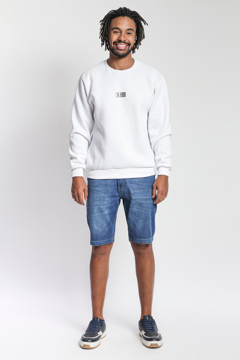 Men's Crewneck Sweatshirt - Fleece Pullover, Lightweight Casual Long-Sleeve Top, Comfortable Cotton-Blend