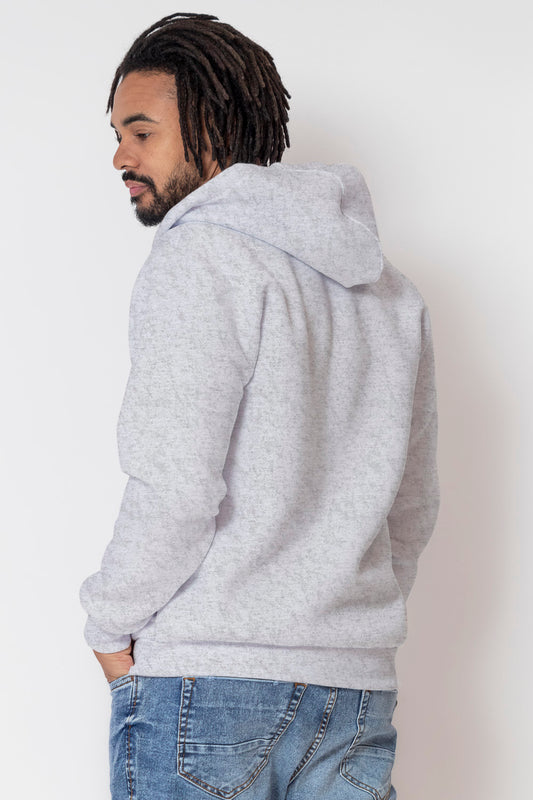 Men's Full-Zip Fleece Hoodie Soft Cotton Blend Sweatshirt with Adjustable Hood and Front Pockets