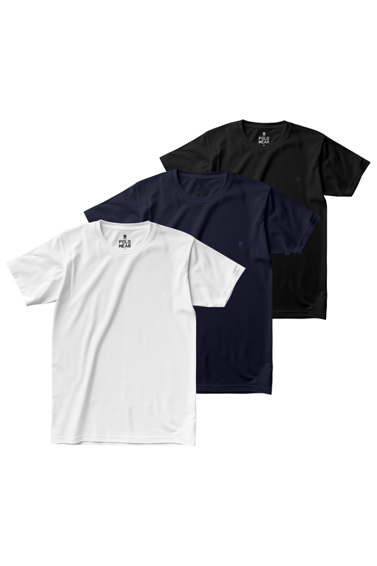 T-Shirt for Men 3 Pack Cotton Crewneck Classic Fit Short-Sleeve Comfort Moisture-Wicking