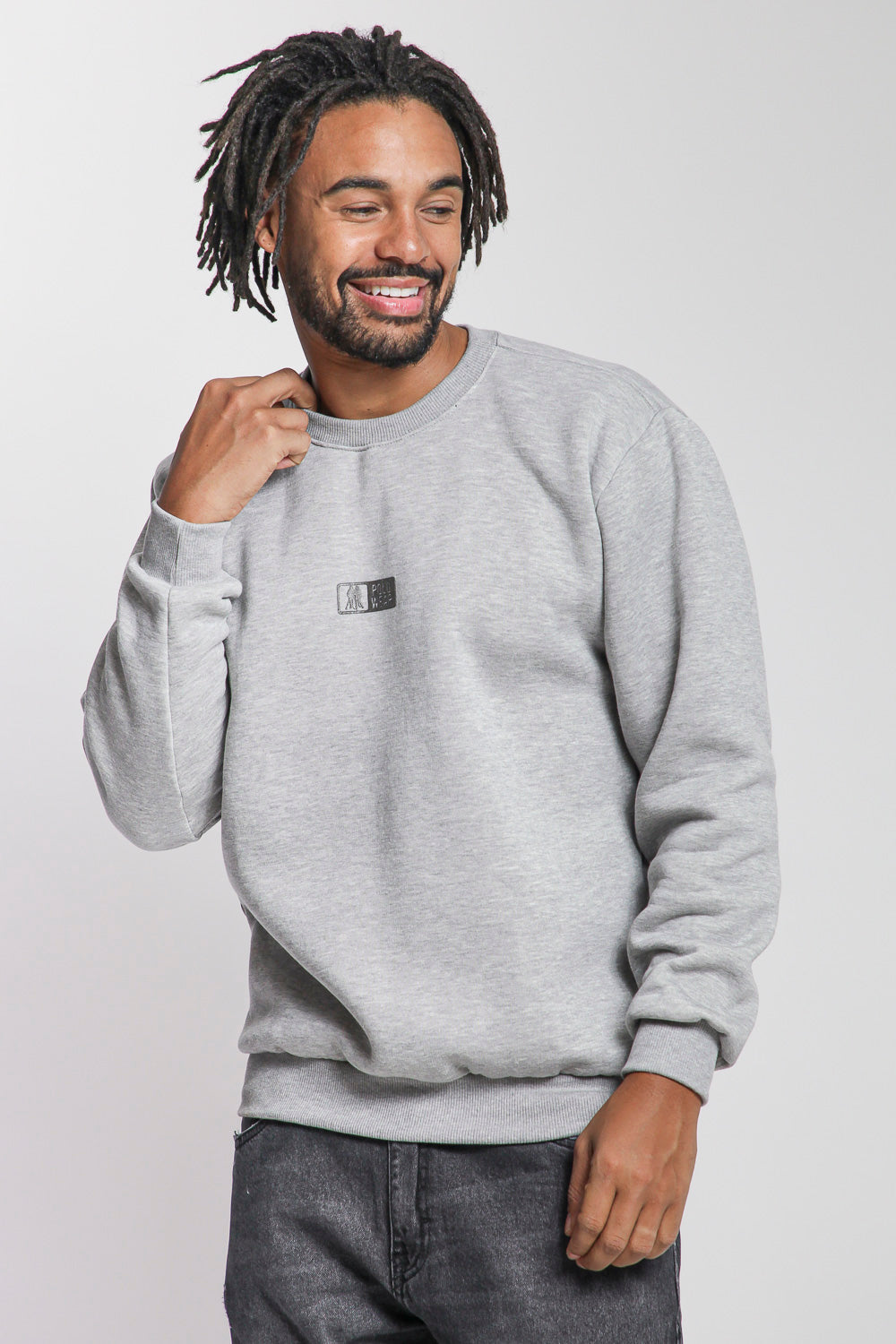 Men's Crewneck Sweatshirt - Fleece Pullover, Lightweight Casual Long-Sleeve Top, Comfortable Cotton-Blend