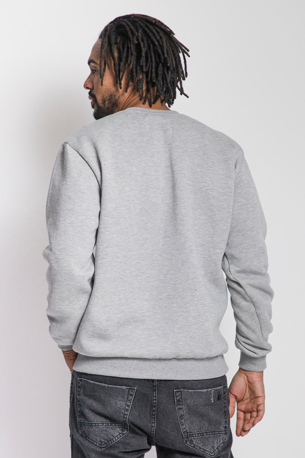 Men's Crewneck Sweatshirt - Fleece Pullover, Lightweight Casual Long-Sleeve Top, Comfortable Cotton-Blend