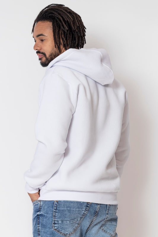 Men's Full-Zip Fleece Hoodie Soft Cotton Blend Sweatshirt with Adjustable Hood and Front Pockets