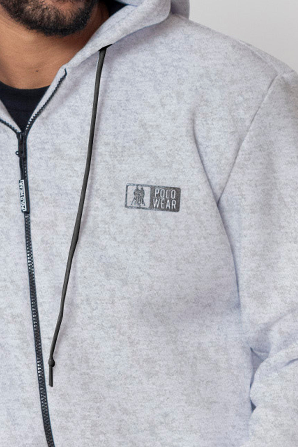 Men's Full-Zip Fleece Hoodie Soft Cotton Blend Sweatshirt with Adjustable Hood and Front Pockets